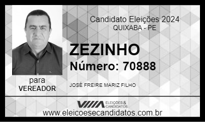 Candidato ZEZINHO 2024 - QUIXABA - Eleições