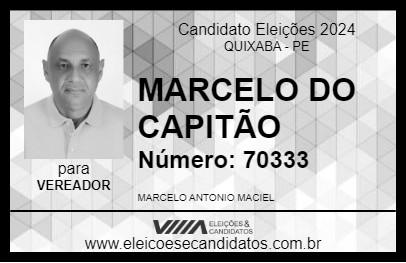 Candidato MARCELO DO CAPITÃO 2024 - QUIXABA - Eleições