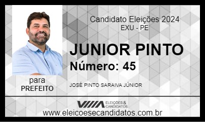 Candidato JUNIOR PINTO 2024 - EXU - Eleições