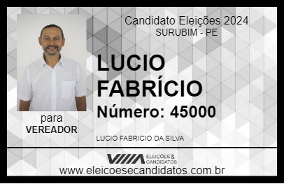 Candidato LUCIO FABRÍCIO  2024 - SURUBIM - Eleições