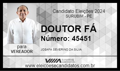 Candidato DOUTOR FÁ 2024 - SURUBIM - Eleições