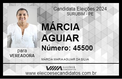 Candidato MÁRCIA AGUIAR 2024 - SURUBIM - Eleições