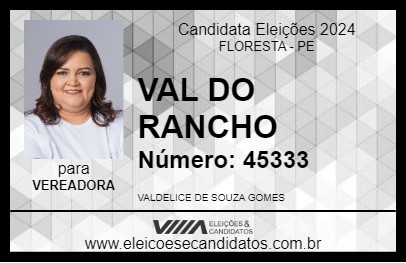 Candidato VAL DO RANCHO 2024 - FLORESTA - Eleições