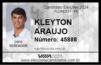 Candidato KLEYTON ARAUJO 2024 - FLORESTA - Eleições