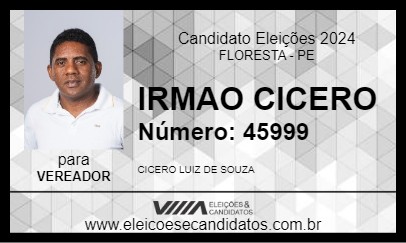 Candidato IRMAO CICERO 2024 - FLORESTA - Eleições