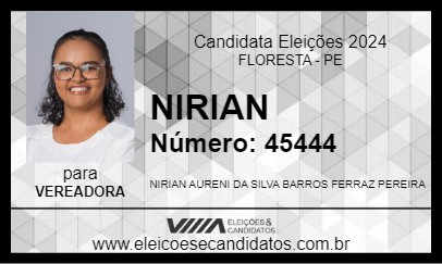 Candidato NIRIAN 2024 - FLORESTA - Eleições