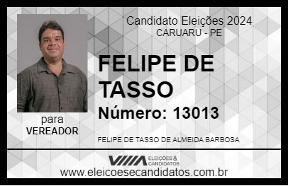 Candidato FELIPE DE TASSO 2024 - CARUARU - Eleições