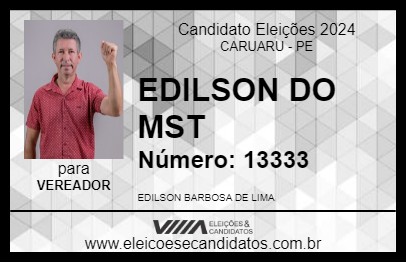 Candidato EDILSON DO MST 2024 - CARUARU - Eleições