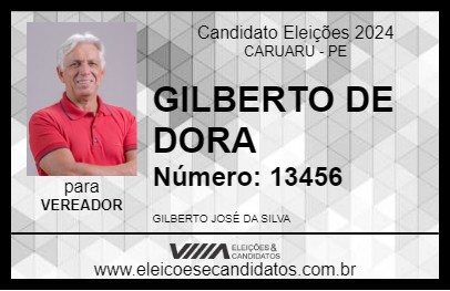 Candidato GILBERTO DE DORA 2024 - CARUARU - Eleições