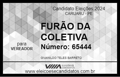 Candidato FURÃO DA COLETIVA 2024 - CARUARU - Eleições