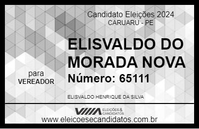 Candidato ELISVALDO DO MORADA NOVA 2024 - CARUARU - Eleições