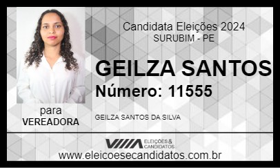 Candidato GEILZA SANTOS 2024 - SURUBIM - Eleições