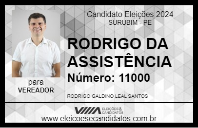 Candidato RODRIGO DA ASSISTÊNCIA 2024 - SURUBIM - Eleições