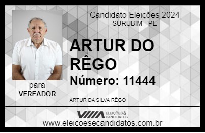 Candidato ARTUR DO RÊGO 2024 - SURUBIM - Eleições