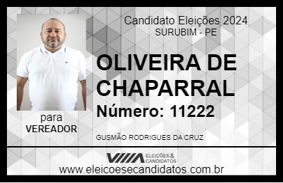 Candidato OLIVEIRA DA CESTA BÁSICA 2024 - SURUBIM - Eleições