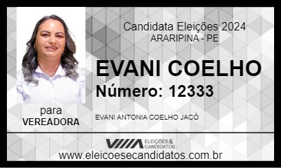 Candidato EVANI COELHO 2024 - ARARIPINA - Eleições