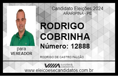 Candidato RODRIGO COBRINHA 2024 - ARARIPINA - Eleições