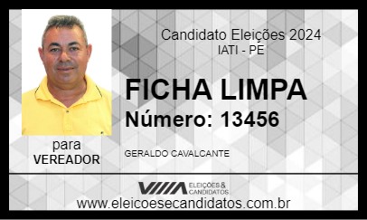 Candidato FICHA LIMPA 2024 - IATI - Eleições