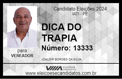 Candidato DICA DO TRAPIA  2024 - IATI - Eleições