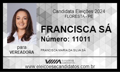 Candidato FRANCISCA SÁ 2024 - FLORESTA - Eleições