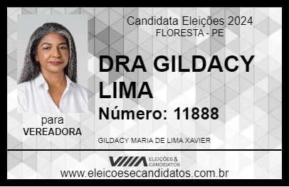 Candidato DRA GILDACY LIMA 2024 - FLORESTA - Eleições