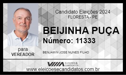 Candidato BEIJINHA PUÇA 2024 - FLORESTA - Eleições