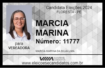 Candidato MARCIA MARINA 2024 - FLORESTA - Eleições