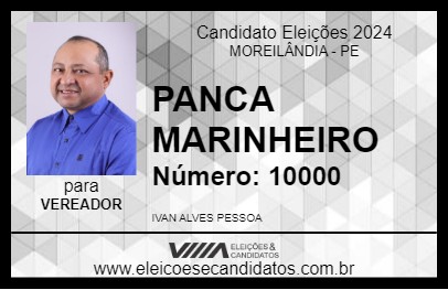 Candidato PANCA MARINHEIRO 2024 - MOREILÂNDIA - Eleições