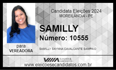 Candidato SAMILLY 2024 - MOREILÂNDIA - Eleições