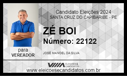 Candidato ZÉ BOI 2024 - SANTA CRUZ DO CAPIBARIBE - Eleições