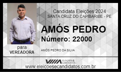 Candidato AMÓS PEDRO 2024 - SANTA CRUZ DO CAPIBARIBE - Eleições