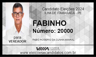 Candidato FABINHO 2024 - ILHA DE ITAMARACÁ - Eleições