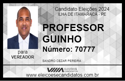 Candidato PROFESSOR GUINHO 2024 - ILHA DE ITAMARACÁ - Eleições