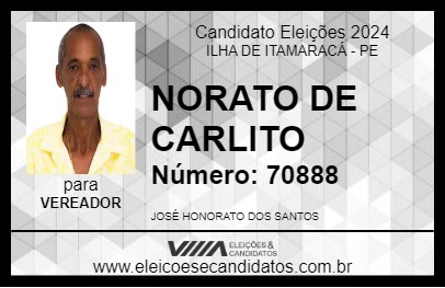 Candidato NORATO DE CARLITO 2024 - ILHA DE ITAMARACÁ - Eleições