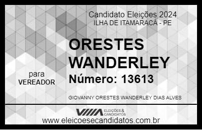 Candidato ORESTES WANDERLEY 2024 - ILHA DE ITAMARACÁ - Eleições