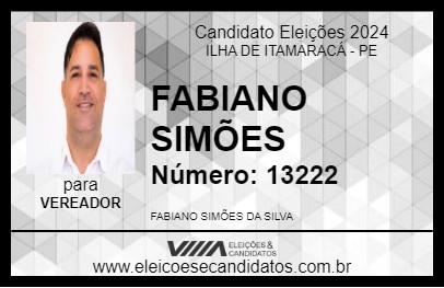 Candidato FABIANO SIMÕES 2024 - ILHA DE ITAMARACÁ - Eleições