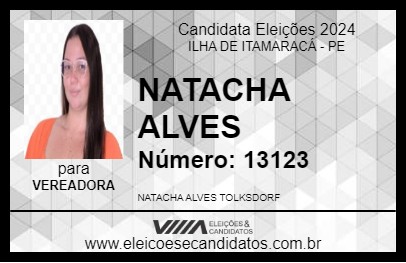 Candidato NATACHA ALVES 2024 - ILHA DE ITAMARACÁ - Eleições