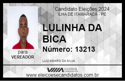 Candidato LULINHA DA BICA  2024 - ILHA DE ITAMARACÁ - Eleições