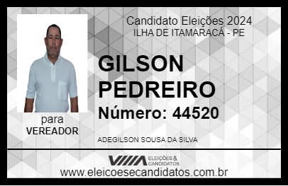 Candidato GILSON PEDREIRO 2024 - ILHA DE ITAMARACÁ - Eleições