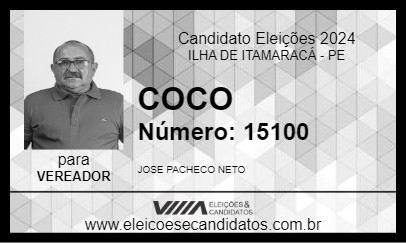 Candidato COCO 2024 - ILHA DE ITAMARACÁ - Eleições