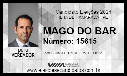 Candidato MAGO DO BAR 2024 - ILHA DE ITAMARACÁ - Eleições