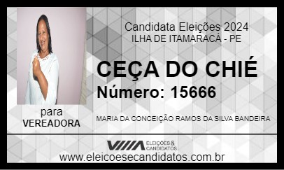 Candidato CEÇA DO CHIÉ 2024 - ILHA DE ITAMARACÁ - Eleições