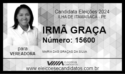 Candidato IRMÃ GRAÇA 2024 - ILHA DE ITAMARACÁ - Eleições