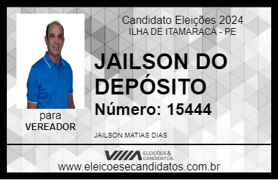 Candidato JAILSON DO DEPÓSITO 2024 - ILHA DE ITAMARACÁ - Eleições