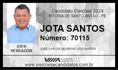 Candidato JOTA SANTOS 2024 - VITÓRIA DE SANTO ANTÃO - Eleições