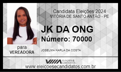 Candidato JK DA ONG 2024 - VITÓRIA DE SANTO ANTÃO - Eleições