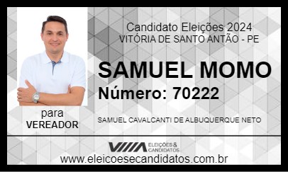 Candidato SAMUEL MOMO 2024 - VITÓRIA DE SANTO ANTÃO - Eleições