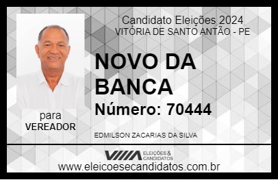 Candidato NOVO DA BANCA 2024 - VITÓRIA DE SANTO ANTÃO - Eleições