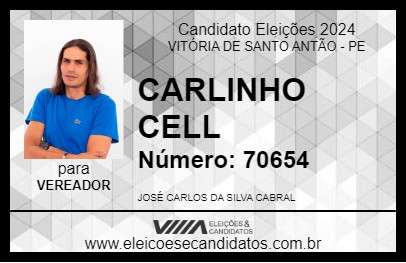 Candidato CARLINHO CELL 2024 - VITÓRIA DE SANTO ANTÃO - Eleições