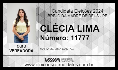 Candidato CLÉCIA LIMA 2024 - BREJO DA MADRE DE DEUS - Eleições